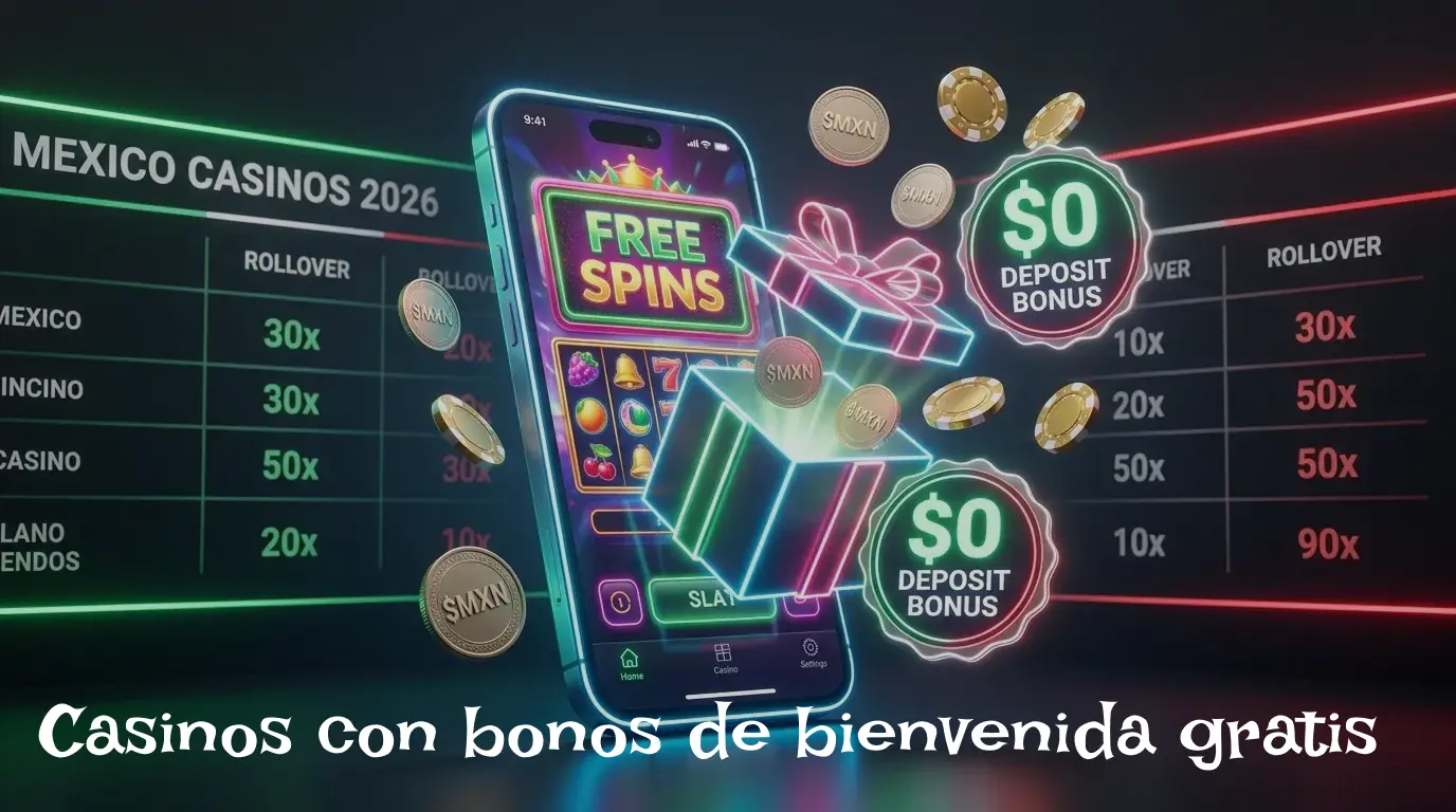 Casinos con Bonos de Bienvenida Gratis sin Depósito en México para jugadores mexicanos: guía 2026